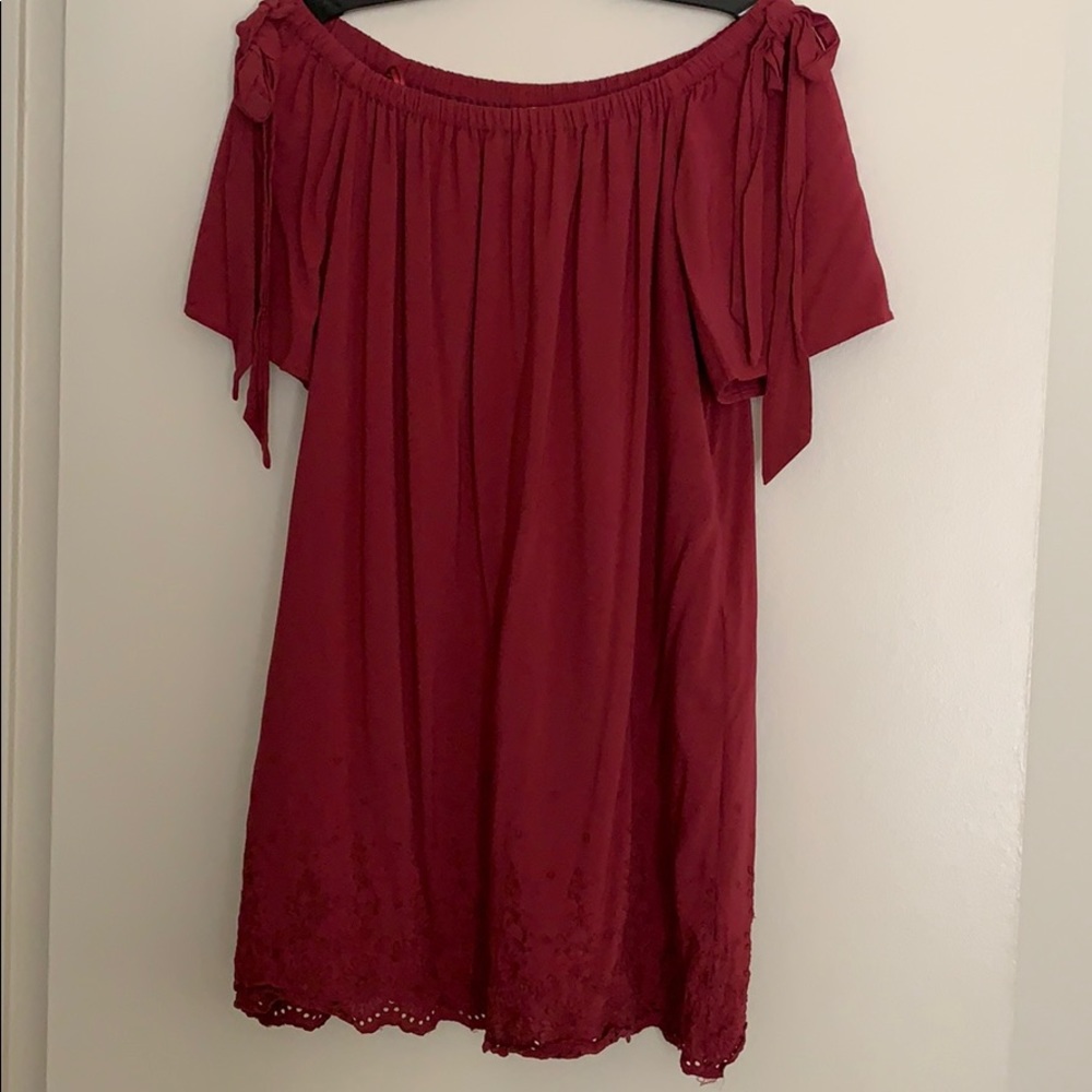 Off the shoulder matron dress